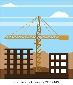 Tall building Crane sky