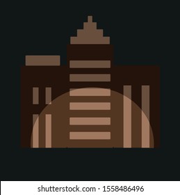 tall building icon design vector logo