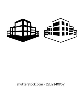 Tall Building Icon Illustration Design