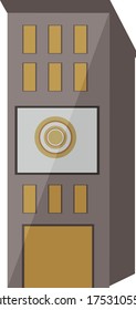 Tall building, illustration, vector on white background