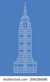 The tall building vector icon. Skyscraper vector minimalistic logo.