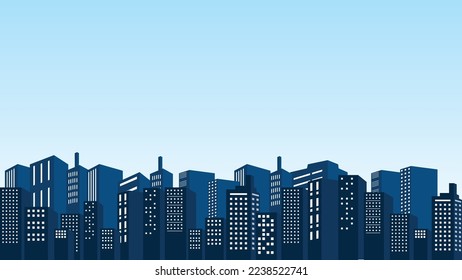 Tall buildings and shopping malls in the city center in the morning