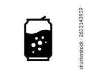 Tall Can with Bubbles Inside Body, Carbonated Beverage with Fizz