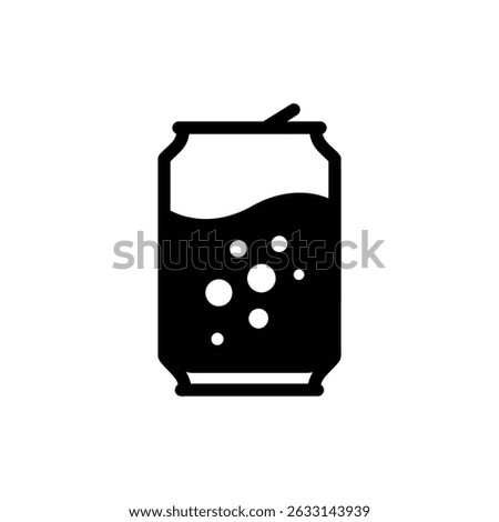 Tall Can with Bubbles Inside Body, Carbonated Beverage with Fizz