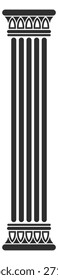 A tall column with a white background