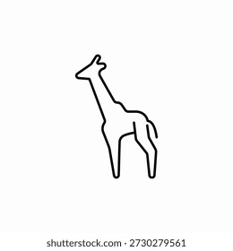 tall giraffe icon sign vector