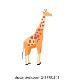 A tall giraffe with a long neck and spots.