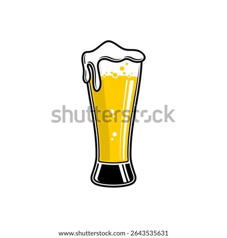 A tall glass of beer 