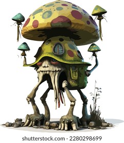 Tall Goblin Mashroom vector design