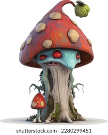 Tall Goblin Mashroom vector design