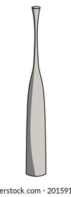 Vasa gris alta para iluminación vectorial de flores.