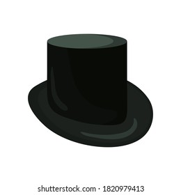 Ilustración de esa caricatura en estilo plano. Ropa de cabeza para fiesta de disfraces con fondo blanco.