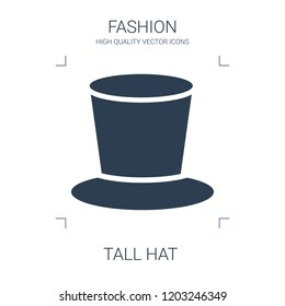 tall hat icon. high quality filled tall hat icon on white background. from fashion collection flat trendy vector tall hat symbol. use for web and mobile