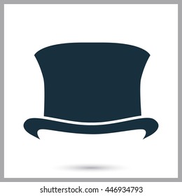 Tall hat icon on the background