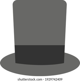 Großer Hut, Illustration, Vektorgrafik auf weißem Hintergrund.