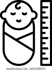 tall icon illustration design with outline, this is not made from any AI generation