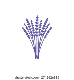 Tall Lavender Stems with Even Buds Flat Icon