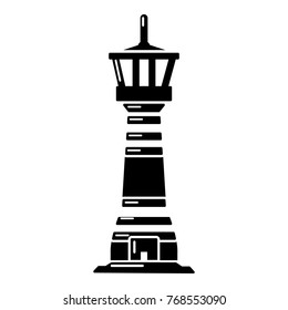 Tall lighthouse icon. Simple illustration of tall lighthouse vector icon for web