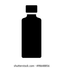 Tall long bottle container flat vector icon for apps and websites
