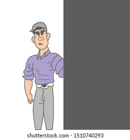 Cartoon Tall Man Images, Stock Photos & Vectors | Shutterstock