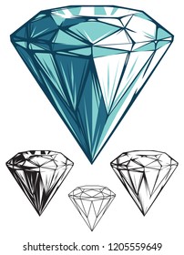 Tall and Shiny Diamond Gemstone