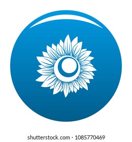 Tall sunflower icon. Simple illustration of tall sunflower vector icon for any design blue