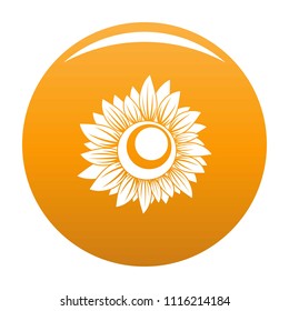 Tall sunflower icon. Simple illustration of tall sunflower vector icon for any design orange
