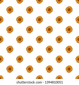 Tall sunflower pattern seamless vector repeat for any web design