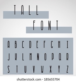 Tall Thin Font