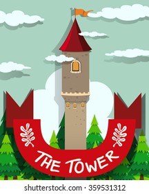 Großer Turm mit Einzelfenstergrafik