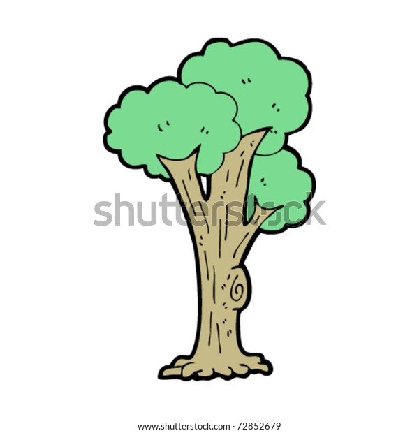 Tall Tree Cartoon Stock Vector Royalty Free