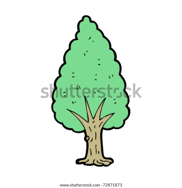 Tall Tree Cartoon Stock Vector Royalty Free