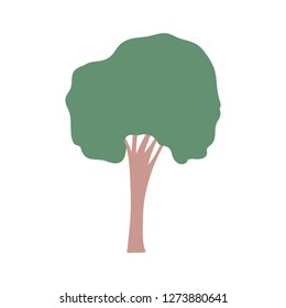 tall tree isolated icon