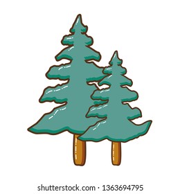 tall tree isolated icon