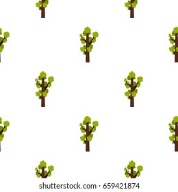 Tall tree pattern seamless flat style for web vector illustration