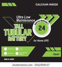 Tall Tubular Battery Sticker EPS