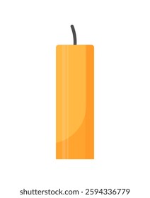 A tall yellow beeswax candle with a wick, designed for decoration or lighting. It features a smooth texture and eco-friendly material suitable for natural use