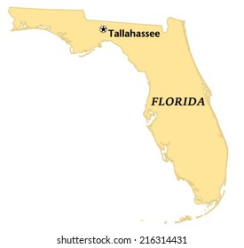 Tallahassee, Florida locate map