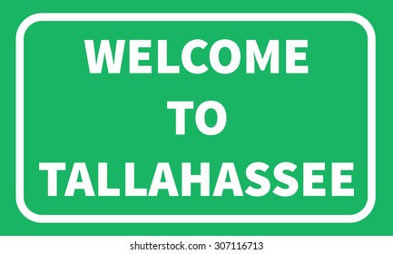 Tallahassee road sign background. Vector illustration EPS8