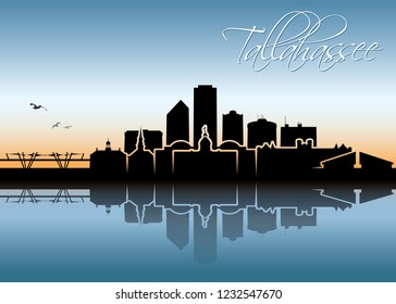 Tallahassee skyline - Florida, United States of America, USA - vector illustration