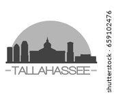 Tallahassee Skyline Silhouette Skyline Stamp Vector City Design