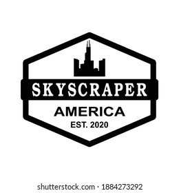 Der höchste Turm, Vektorgrafik, Logo der Architektur