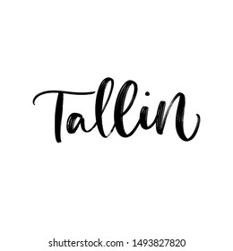TALLIN. HAND LETTERING VECTOR TYPOGRAPHY