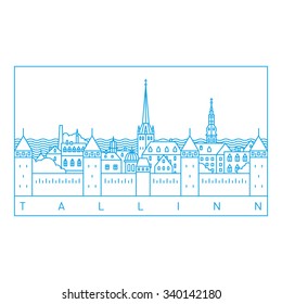 Tallinn line art landscape