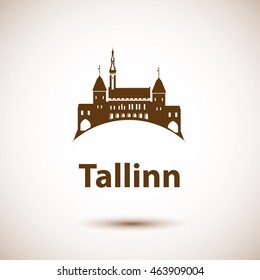 Tallinn skyline - vector illustration. Flat modern style.