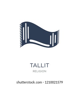 Tallit icon. Trendy flat vector Tallit icon on white background from Religion collection, vector illustration can be use for web and mobile, eps10