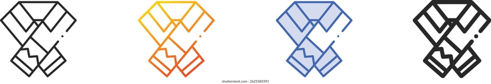 tallit icon.Thin Linear, Gradient, Blue Stroke and bold Style Design Isolated On White Background