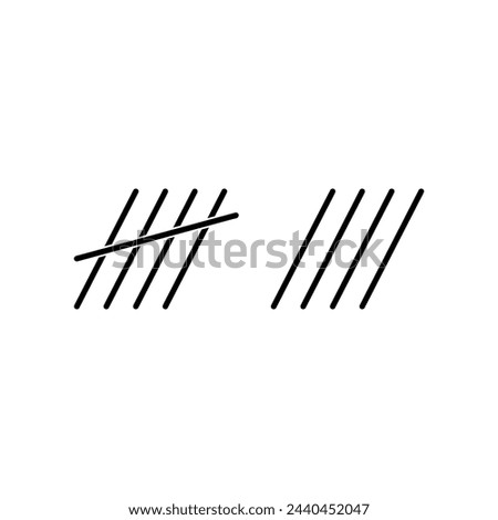 Tally counter icon simple vector liner illustration on white background..eps