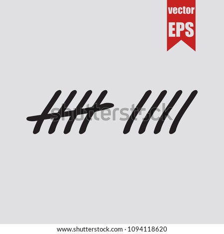 Tally counter icon in trendy isolated on grey background.Vector illustration.