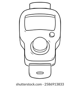 tally counter illustration hand drawn outline vector